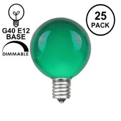 Green Satin G40 Globe Replacement Bulbs 25 Pack
