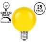 Yellow Satin G40 Globe Replacement Bulbs 25 Pack