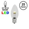C7 - Warm White - Glass LED Replacement Bulbs - 25 Pack