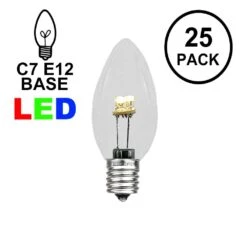 C7 - Warm White - Glass LED Replacement Bulbs - 25 Pack