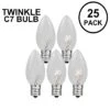Clear Twinkle C7 7 Watt Bulbs 25 Pack