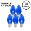 Blue Twinkle C7 7 Watt Bulbs 25 Pack