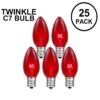 Red Twinkle C7 7 Watt Bulbs 25 Pack