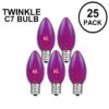 Purple Twinkle C7 7 Watt Bulbs 25 Pack