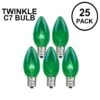 Green Twinkle C7 7 Watt Bulbs 25 Pack