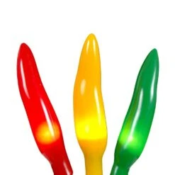 Red Green Yellow Chili Pepper Cluster Ristras 50 Light -Christmas Lights Series 0015852 red green yellow chili pepper cluster ristras 50 light