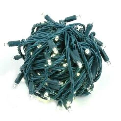 Coaxial 100 LED Warm White 6" Spacing Green Wire -Christmas Lights Series 0015904 coaxial 100 led warm white 6 spacing green wire