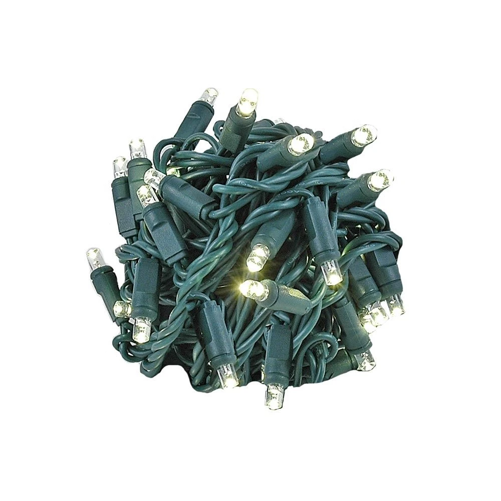Twinkling Coaxial 50 LED Warm White 4" Spacing Green Wire 3 Twinkling Coaxial 50 LED Warm White 4" Spacing Green Wire - Image 3