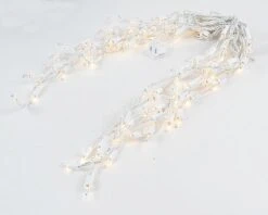 Clear 100 Light Icicle Lights White Wire Medium Drops -Christmas Lights Series 0016445 clear 100 light icicle lights white wire medium drops