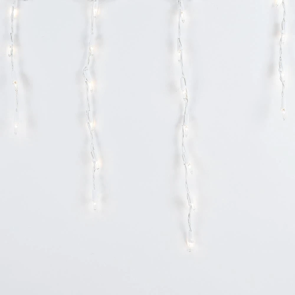 Clear 100 Light Icicle Lights White Wire Long Drops 5 Clear 100 Light Icicle Lights White Wire Long Drops - Image 5