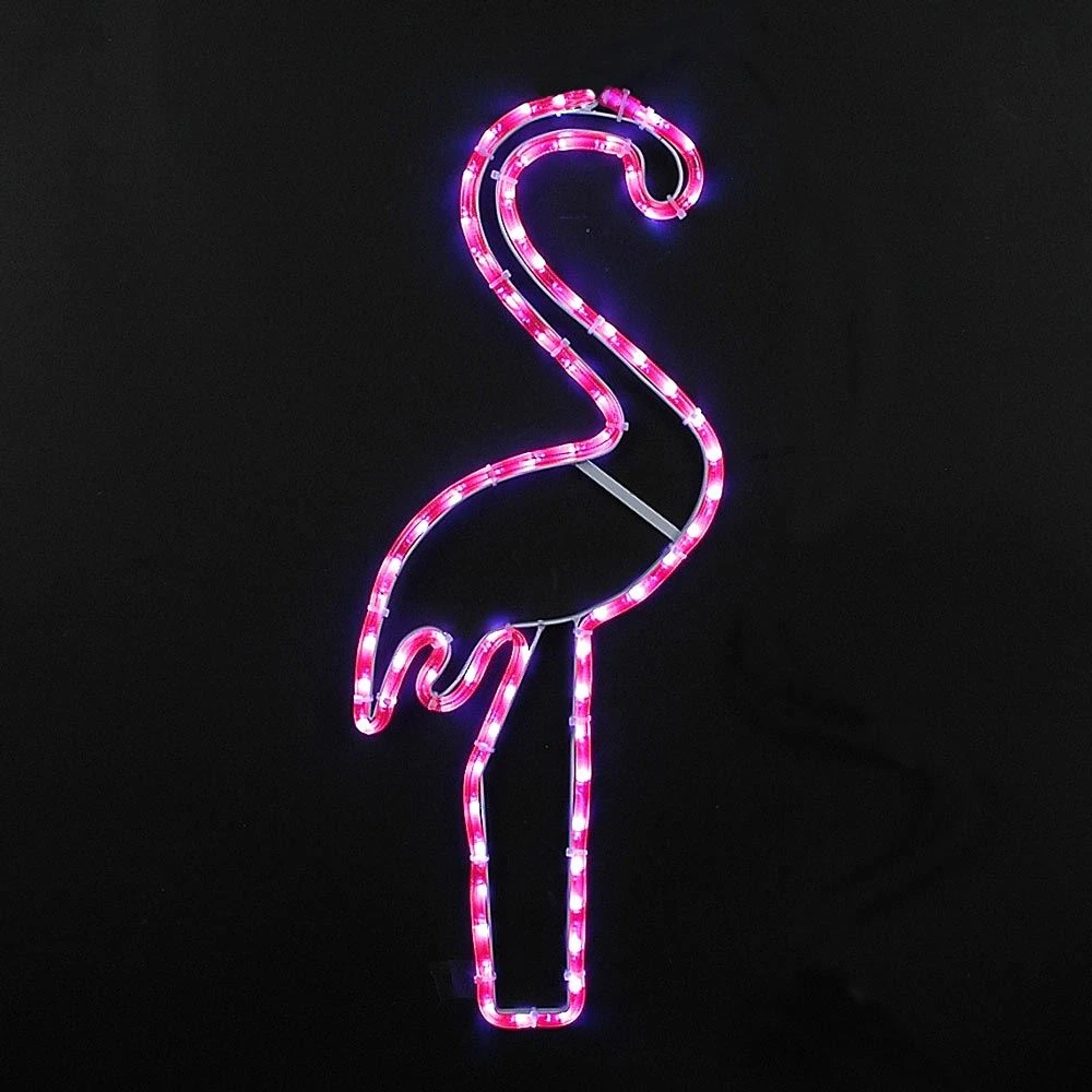 24" Pink Flamingo LED Rope Light Motif 2 24" Pink Flamingo LED Rope Light Motif - Image 2