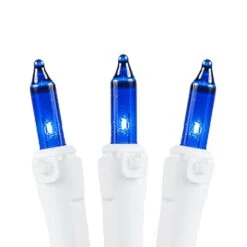 Blue 100 Light Icicle Lights White Wire Medium Drops 11 Blue 100 Light Icicle Lights White Wire Medium Drops -Christmas Lights Series 0016609 blue 100 light icicle lights white wire medium drops