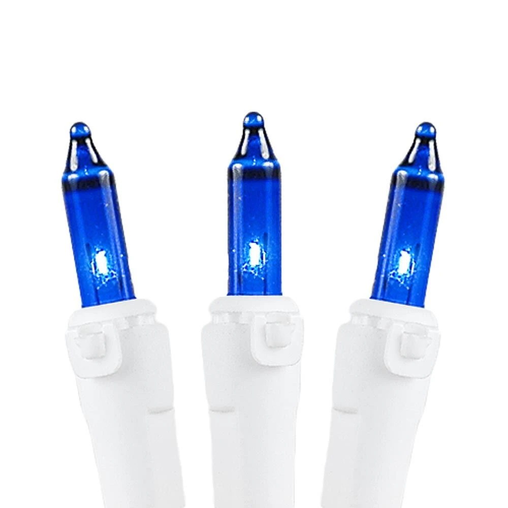 Blue 100 Light Icicle Lights White Wire Medium Drops 6 Blue 100 Light Icicle Lights White Wire Medium Drops - Image 6