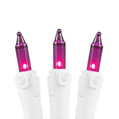 Purple Christmas Mini Lights 100 Light 50 Feet Long On White Wire -Christmas Lights Series 0016643 purple christmas mini lights 100 light 50 feet long on white wire