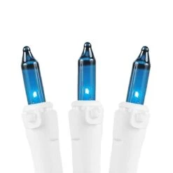 Teal Christmas Mini Lights 100 Light 50 Feet Long On White Wire -Christmas Lights Series 0016645 teal christmas mini lights 100 light 50 feet long on white wire