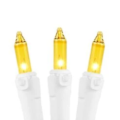 Yellow Christmas Mini Lights 100 Light 50 Feet Long On White Wire 6 Yellow Christmas Mini Lights 100 Light 50 Feet Long On White Wire -Christmas Lights Series 0016646 yellow christmas mini lights 100 light 50 feet long on white wire