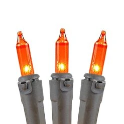Amber/Orange Christmas Mini Lights 100 Light 50 Feet Long On Brown Wire 7 Amber/Orange Christmas Mini Lights 100 Light 50 Feet Long On Brown Wire -Christmas Lights Series 0016690 amberorange christmas mini lights 100 light 50 feet long on brown wire