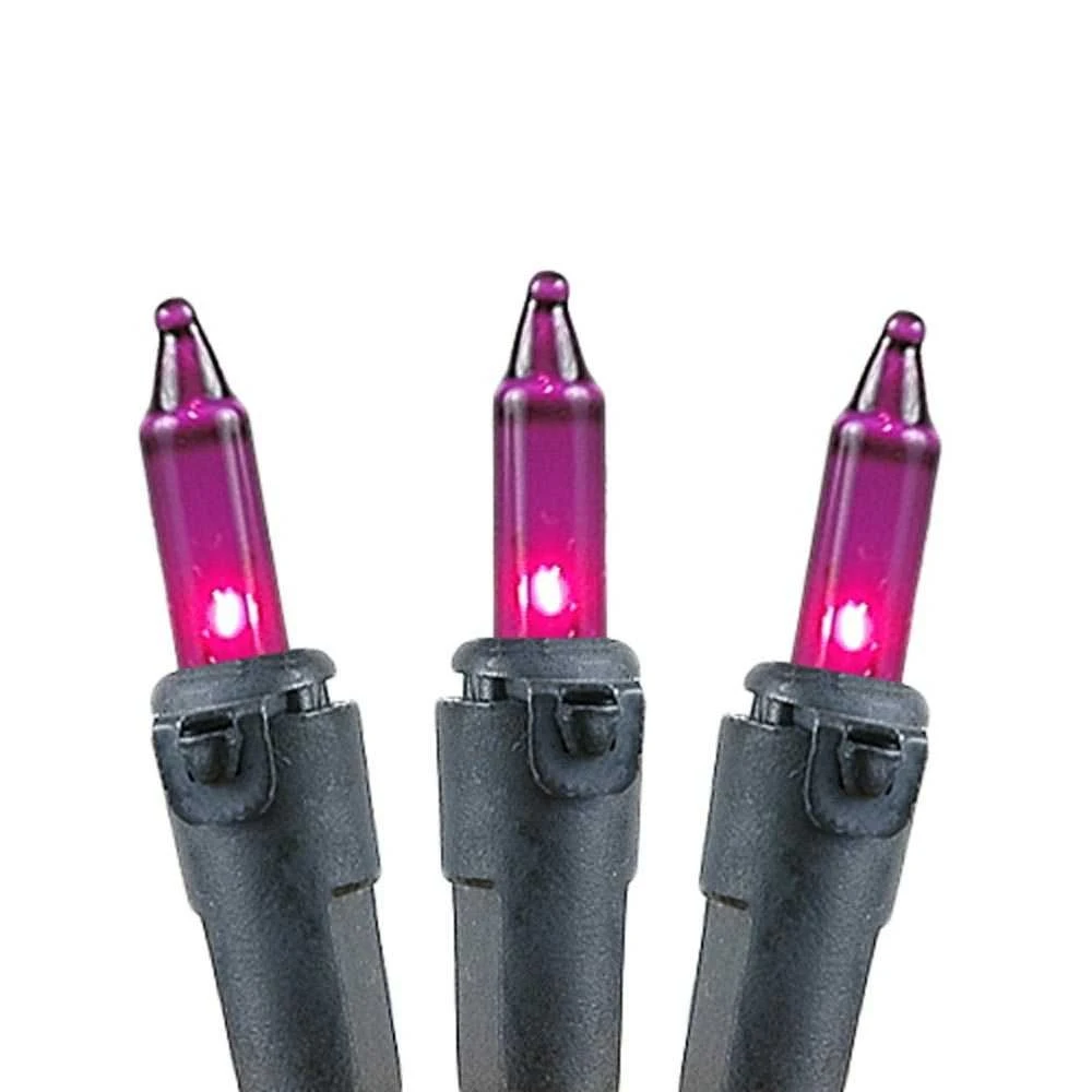 Purple Christmas Mini Lights 100 Light 50 Feet Long On Black Wire 3 Purple Christmas Mini Lights 100 Light 50 Feet Long On Black Wire - Image 3