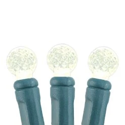 Coaxial G12 50 LED Warm White 4" Spacing Green Wire -Christmas Lights Series 0016754 coaxial g12 50 led warm white 4 spacing green wire