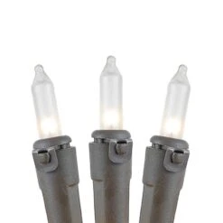 Frosted Christmas Mini Lights 100 Light 50 Feet Long On Brown Wire -Christmas Lights Series 0016770 frosted christmas mini lights 100 light 50 feet long on brown wire