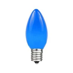 100 C9 Ceramic Christmas Light Set - Blue - Black Wire -Christmas Lights Series 0017216 100 c9 ceramic christmas light set blue black wire