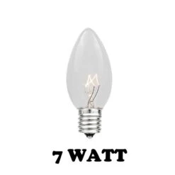 Clear Twinkle C7 7 Watt Bulbs 25 Pack 7 Clear Twinkle C7 7 Watt Bulbs 25 Pack -Christmas Lights Series 0017476 clear twinkle c7 7 watt bulbs 25 pack