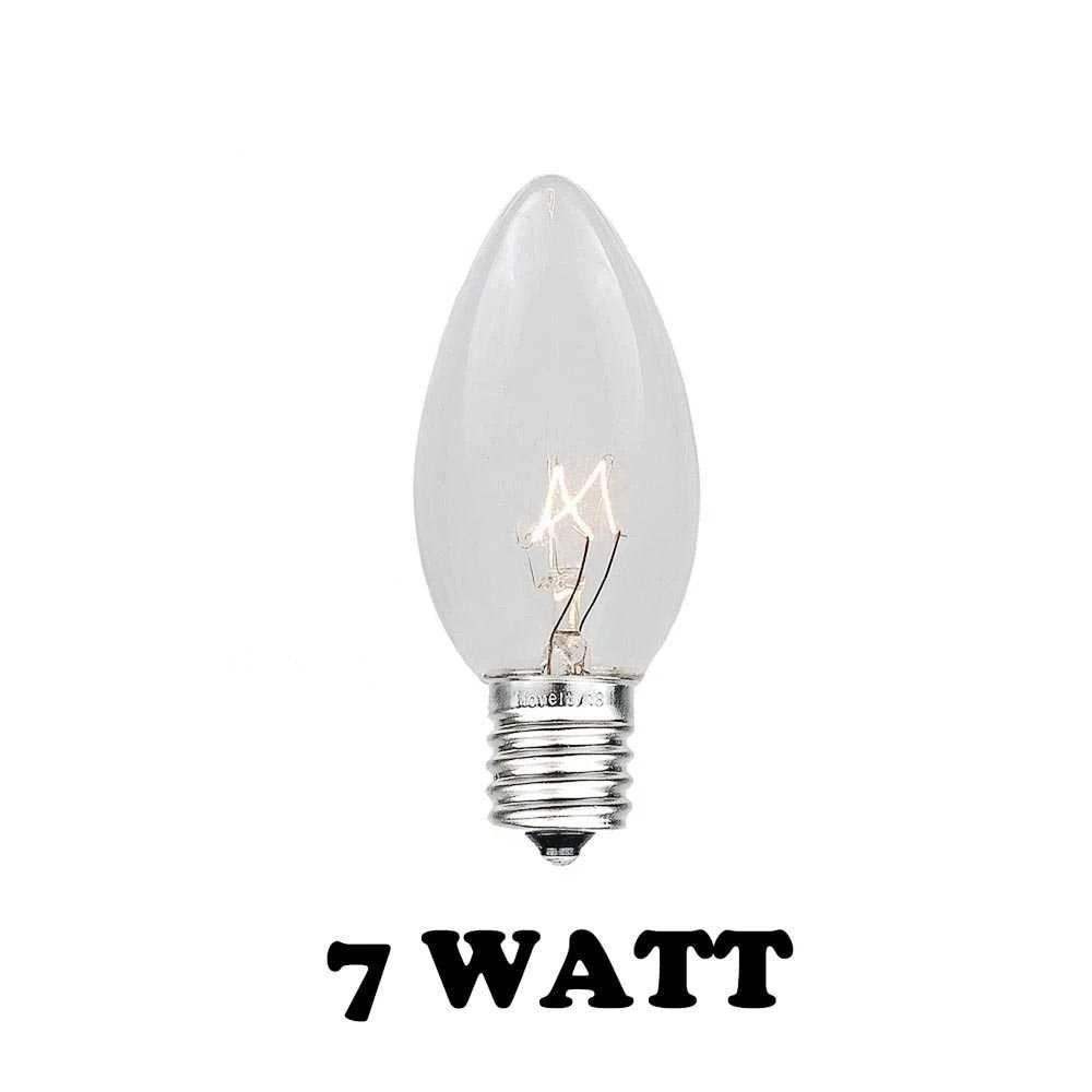 Clear Twinkle C7 7 Watt Bulbs 25 Pack 4 Clear Twinkle C7 7 Watt Bulbs 25 Pack - Image 4