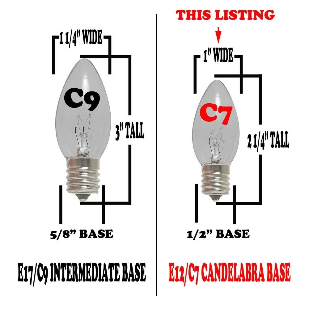 100 C7 String Light Set With White Ceramic Bulbs On Green Wire 6 100 C7 String Light Set With White Ceramic Bulbs On Green Wire - Image 6