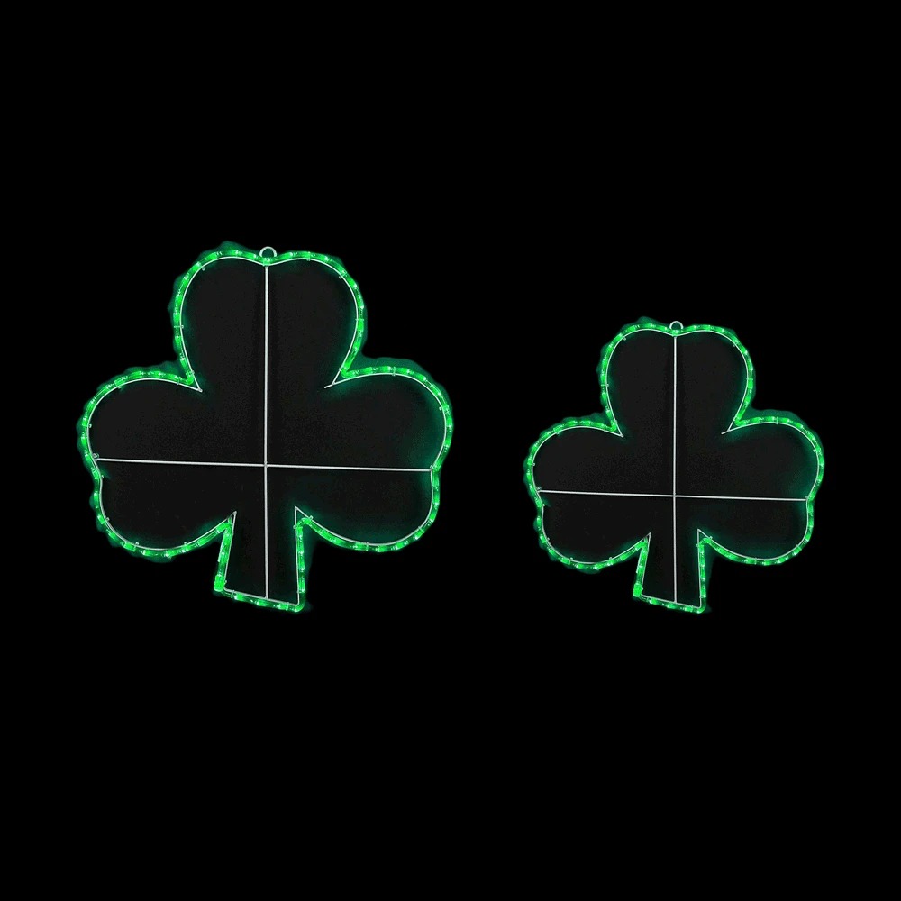24" Shamrock LED St. Patrick's Day Motif 3 24" Shamrock LED St. Patrick's Day Motif - Image 3
