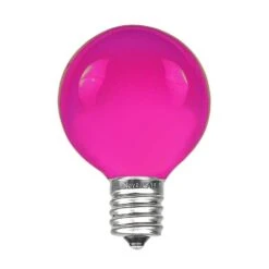 100 G50 Globe Light String Set With Purple Bulbs On Black Wire -Christmas Lights Series 0019359 100 g50 globe light string set with purple bulbs on black wire