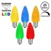 Multi Colored C7 LED Replacement Lamps 25 Pack