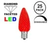 Red C7 LED Replacement Bulbs 25 Pack