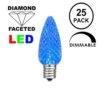 Blue C7 LED Replacement Bulbs 25 Pack