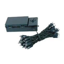 50 LED Battery Operated Lights Pure White Green Wire -Christmas Lights Series 0019833 50 led battery operated lights pure white green wire