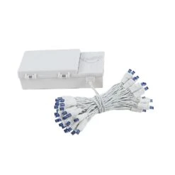 50 LED Battery Operated Lights Blue On White Wire 11 50 LED Battery Operated Lights Blue On White Wire -Christmas Lights Series 0019921 50 led battery operated lights blue on white wire