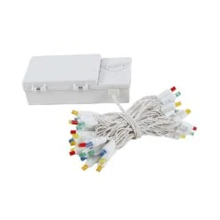 50 LED Battery Operated Lights Multi On White Wire 11 50 LED Battery Operated Lights Multi On White Wire -Christmas Lights Series 0019925 50 led battery operated lights multi on white wire