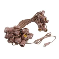 100' Brown Commercial Grade Stringer (E26 Base) -Christmas Lights Series 0020061 100 brown commercial grade stringer e26 base