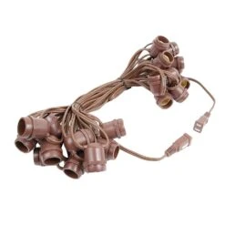 37.5' Brown Commercial Grade Stringer (E26 Base) 9 37.5' Brown Commercial Grade Stringer (E26 Base) -Christmas Lights Series 0020068 375 brown commercial grade stringer e26 base