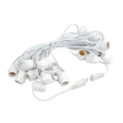 37.5' White Commercial Grade Stringer (E26 Base) -Christmas Lights Series 0020087 375 white commercial grade stringer e26 base