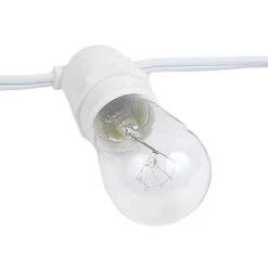 100' White Commercial Grade Stringer (E26 Base) -Christmas Lights Series 0020097 100 white commercial grade stringer e26 base