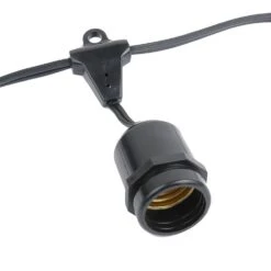 48' Suspended Black Commercial Grade Stringer (E26) Base) -Christmas Lights Series 0020100 48 suspended black commercial grade stringer e26 base