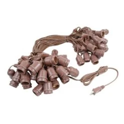 100' Suspended Brown Commercial Grade Stringer (E26 Base) -Christmas Lights Series 0020103 100 suspended brown commercial grade stringer e26 base