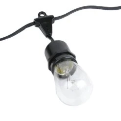 37.5' Suspended Black Commercial Grade Stringer (E26 Base) -Christmas Lights Series 0020121 375 suspended black commercial grade stringer e26 base