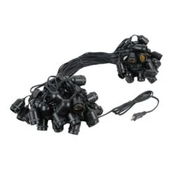 100' Suspended Black Commercial Grade Stringer -Christmas Lights Series 0020129 100 suspended black commercial grade stringer