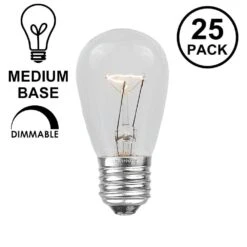 50 Clear S14 Commercial Grade Suspended Light String Set On 100' Of White Wire -Christmas Lights Series 0020663 50 clear s14 commercial grade suspended light string set on 100 of white wire