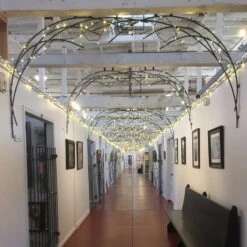 50 LED Warm White LED Christmas Lights 11' Long On Black Wire -Christmas Lights Series 0020981 50 led warm white led christmas lights 11 long on black wire