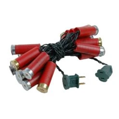 Redneck Shotgun Shell Lights Green Wire -Christmas Lights Series 0021032 redneck shotgun shell lights green wire