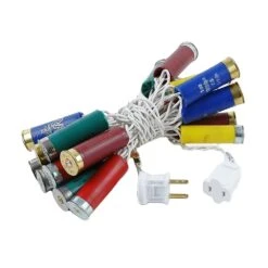 Shotgun Shell Lights Multi White Wire -Christmas Lights Series 0021033 shotgun shell lights multi white wire