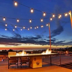 100 Warm White LED G30 Commercial Grade Candelabra Base Light Set - White Wire -Christmas Lights Series 0021792 100 warm white led g30 commercial grade candelabra base light set white wire