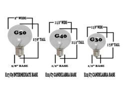 100 Warm White LED G30 Commercial Grade Candelabra Base Light Set - White Wire -Christmas Lights Series 0021793 100 warm white led g30 commercial grade candelabra base light set white wire